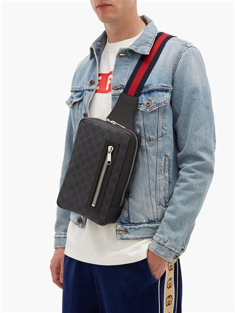 gucci gg supreme leather cross-body bag|gucci supreme shoulder bag.